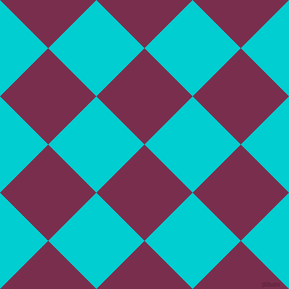 45/135 degree angle diagonal checkered chequered squares checker pattern checkers background, 135 pixel squares size, , Flirt and Dark Turquoise checkers chequered checkered squares seamless tileable