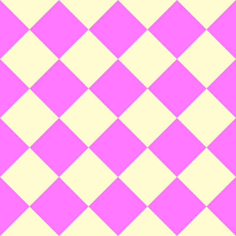 45/135 degree angle diagonal checkered chequered squares checker pattern checkers background, 141 pixel squares size, Fuchsia Pink and Cream checkers chequered checkered squares seamless tileable