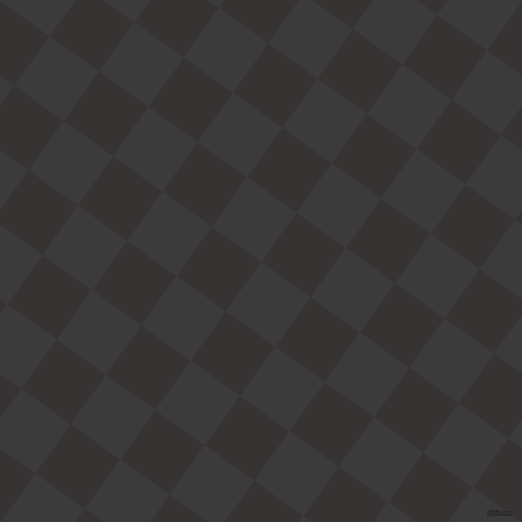 54/144 degree angle diagonal checkered chequered squares checker pattern checkers background, 88 pixel square size, , Fuscous Grey and Gondola checkers chequered checkered squares seamless tileable