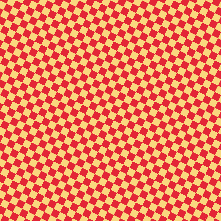 63/153 degree angle diagonal checkered chequered squares checker pattern checkers background, 23 pixel square size, Golden Glow and Alizarin checkers chequered checkered squares seamless tileable
