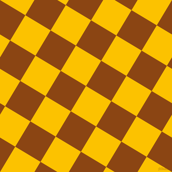 59/149 degree angle diagonal checkered chequered squares checker pattern checkers background, 103 pixel squares size, , Golden Poppy and Saddle Brown checkers chequered checkered squares seamless tileable