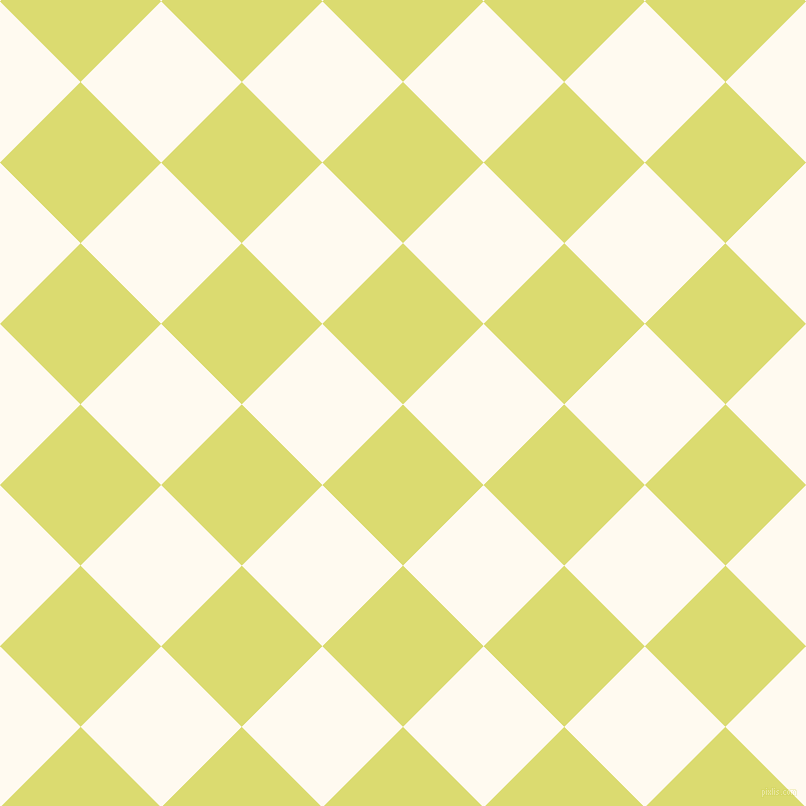 45/135 degree angle diagonal checkered chequered squares checker pattern checkers background, 114 pixel square size, , Goldenrod and Floral White checkers chequered checkered squares seamless tileable