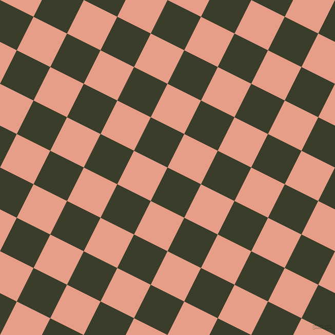 63/153 degree angle diagonal checkered chequered squares checker pattern checkers background, 73 pixel square size, , Green Kelp and Tonys Pink checkers chequered checkered squares seamless tileable
