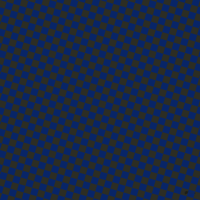 74/164 degree angle diagonal checkered chequered squares checker pattern checkers background, 24 pixel squares size, Green Waterloo and Sapphire checkers chequered checkered squares seamless tileable