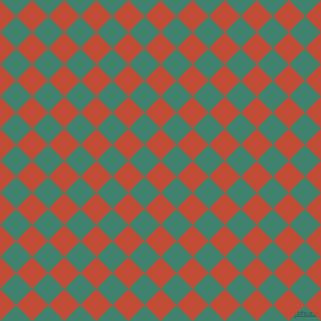 45/135 degree angle diagonal checkered chequered squares checker pattern checkers background, 33 pixel square size, , Grenadier and Viridian checkers chequered checkered squares seamless tileable