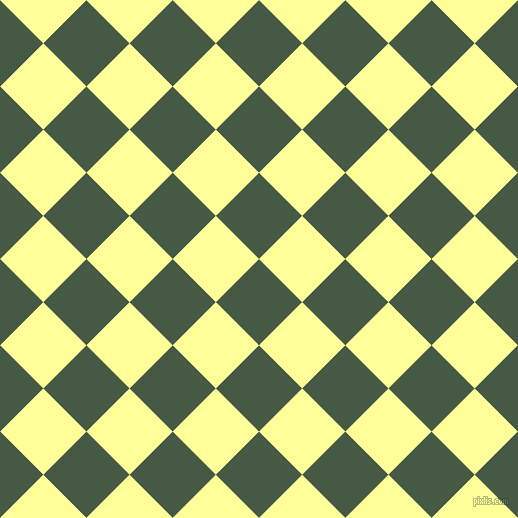45/135 degree angle diagonal checkered chequered squares checker pattern checkers background, 61 pixel squares size, Grey-Asparagus and Canary checkers chequered checkered squares seamless tileable