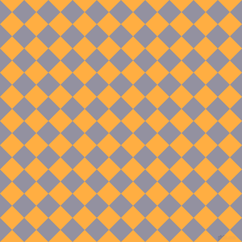 45/135 degree angle diagonal checkered chequered squares checker pattern checkers background, 35 pixel square size, Grey Suit and Yellow Orange checkers chequered checkered squares seamless tileable