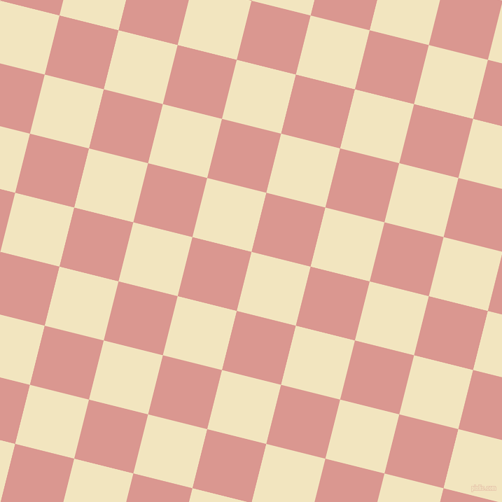76/166 degree angle diagonal checkered chequered squares checker pattern checkers background, 87 pixel square size, Half Colonial White and Petite Orchid checkers chequered checkered squares seamless tileable