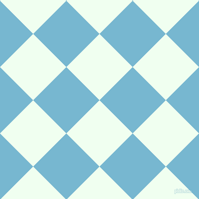 45/135 degree angle diagonal checkered chequered squares checker pattern checkers background, 95 pixel squares size, , Honeydew and Seagull checkers chequered checkered squares seamless tileable
