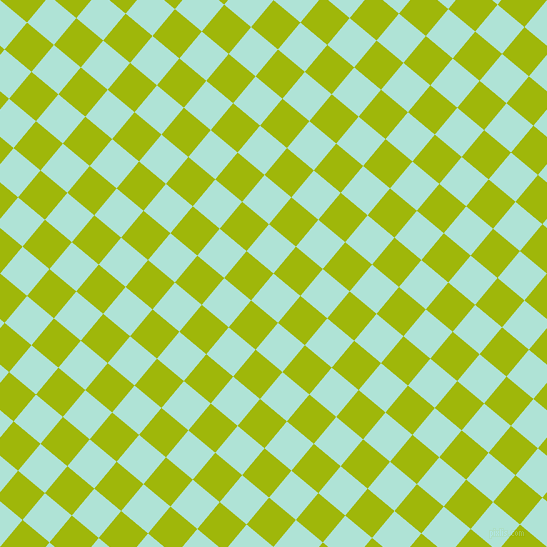 50/140 degree angle diagonal checkered chequered squares checker pattern checkers background, 35 pixel squares size, Ice Cold and Citrus checkers chequered checkered squares seamless tileable
