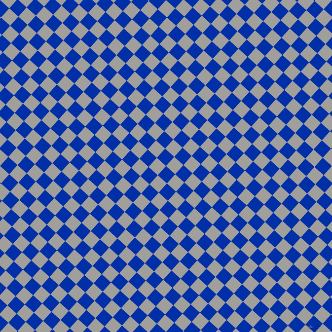 48/138 degree angle diagonal checkered chequered squares checker pattern checkers background, 25 pixel squares size, , International Klein Blue and Mountain Mist checkers chequered checkered squares seamless tileable
