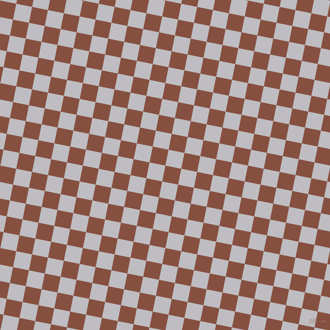 79/169 degree angle diagonal checkered chequered squares checker pattern checkers background, 33 pixel square size, Ironstone and French Grey checkers chequered checkered squares seamless tileable