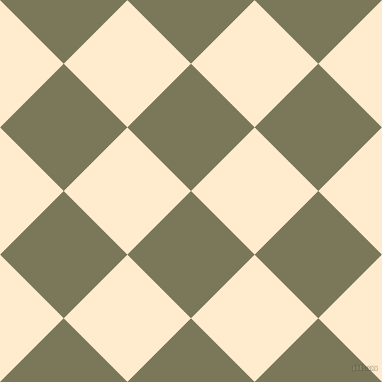 45/135 degree angle diagonal checkered chequered squares checker pattern checkers background, 127 pixel squares size, , Kokoda and Blanched Almond checkers chequered checkered squares seamless tileable