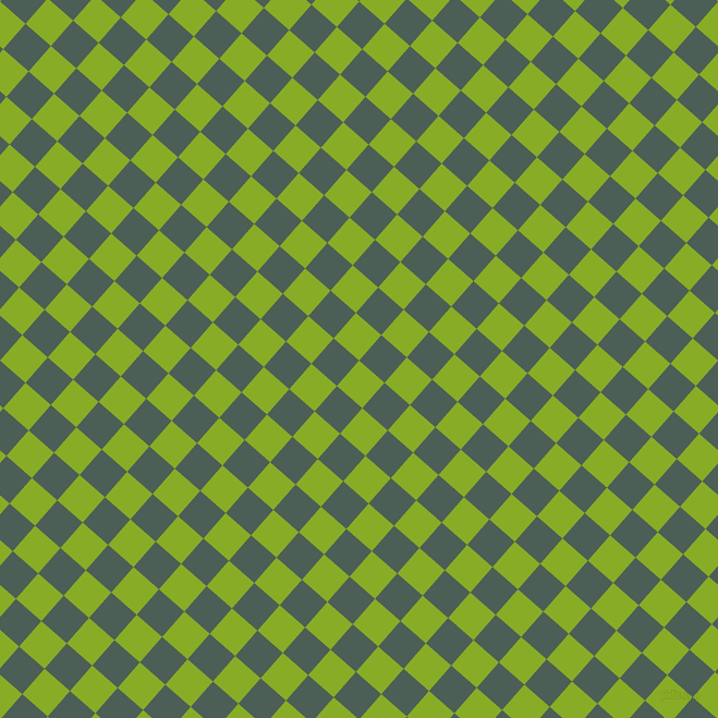 49/139 degree angle diagonal checkered chequered squares checker pattern checkers background, 31 pixel square size, , Limerick and Viridian Green checkers chequered checkered squares seamless tileable