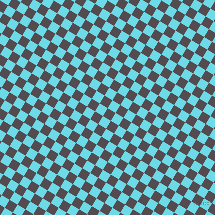 59/149 degree angle diagonal checkered chequered squares checker pattern checkers background, 19 pixel squares size, , Liver and Turquoise Blue checkers chequered checkered squares seamless tileable