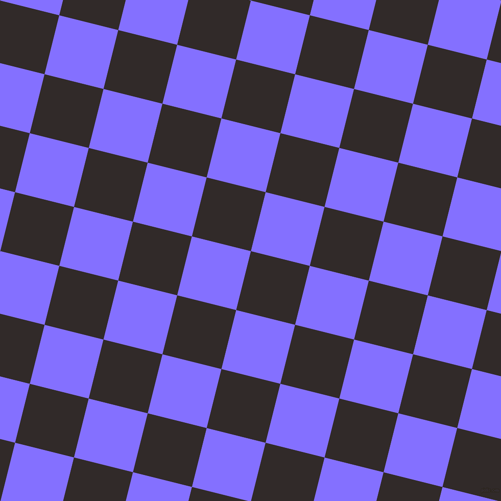 76/166 degree angle diagonal checkered chequered squares checker pattern checkers background, 119 pixel squares size, Livid Brown and Light Slate Blue checkers chequered checkered squares seamless tileable