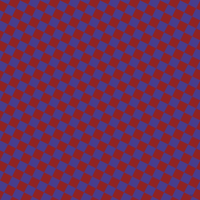 63/153 degree angle diagonal checkered chequered squares checker pattern checkers background, 31 pixel squares size, Mandarian Orange and Dark Slate Blue checkers chequered checkered squares seamless tileable