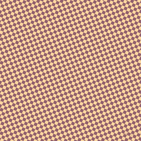 67/157 degree angle diagonal checkered chequered squares checker pattern checkers background, 10 pixel squares size, , Mauve Taupe and Frangipani checkers chequered checkered squares seamless tileable