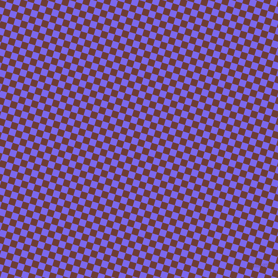 73/163 degree angle diagonal checkered chequered squares checker pattern checkers background, 13 pixel squares size, , Metallic Copper and Medium Slate Blue checkers chequered checkered squares seamless tileable