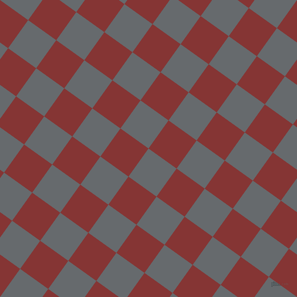54/144 degree angle diagonal checkered chequered squares checker pattern checkers background, 71 pixel square size, , Mid Grey and Tall Poppy checkers chequered checkered squares seamless tileable