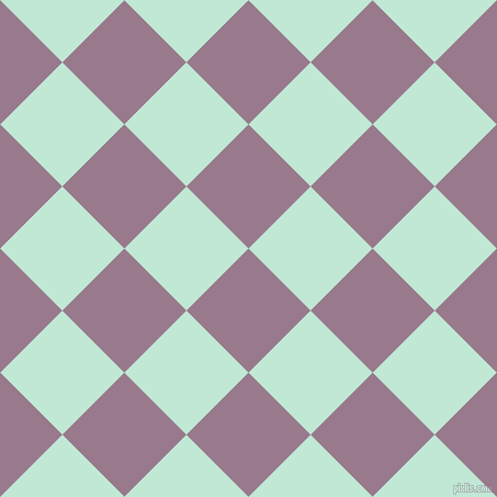 45/135 degree angle diagonal checkered chequered squares checker pattern checkers background, 80 pixel squares size, Mountbatten Pink and Aero Blue checkers chequered checkered squares seamless tileable