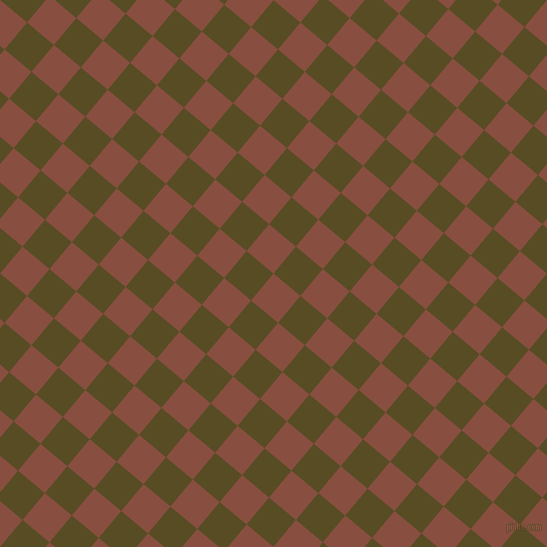50/140 degree angle diagonal checkered chequered squares checker pattern checkers background, 35 pixel squares size, Mule Fawn and Bronze Olive checkers chequered checkered squares seamless tileable