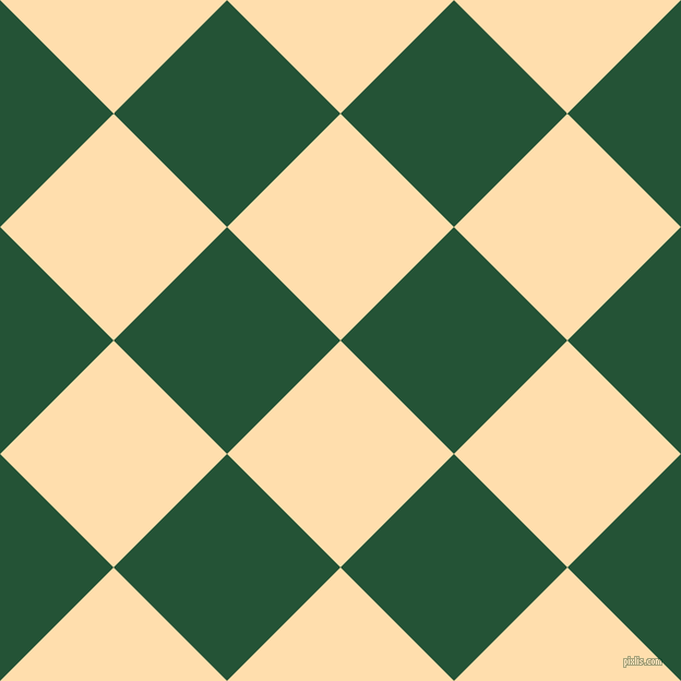 45/135 degree angle diagonal checkered chequered squares checker pattern checkers background, 147 pixel square size, , Navajo White and Kaitoke Green checkers chequered checkered squares seamless tileable