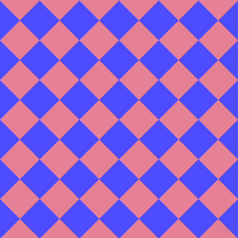 45/135 degree angle diagonal checkered chequered squares checker pattern checkers background, 56 pixel square size, , Neon Blue and Carissma checkers chequered checkered squares seamless tileable