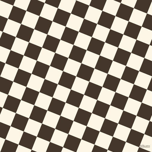 68/158 degree angle diagonal checkered chequered squares checker pattern checkers background, 47 pixel squares size, , Old Lace and Dark Rum checkers chequered checkered squares seamless tileable