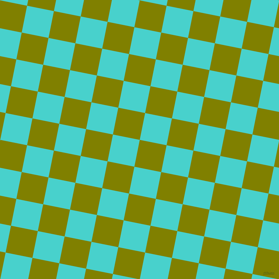 79/169 degree angle diagonal checkered chequered squares checker pattern checkers background, 91 pixel square size, , Olive and Medium Turquoise checkers chequered checkered squares seamless tileable