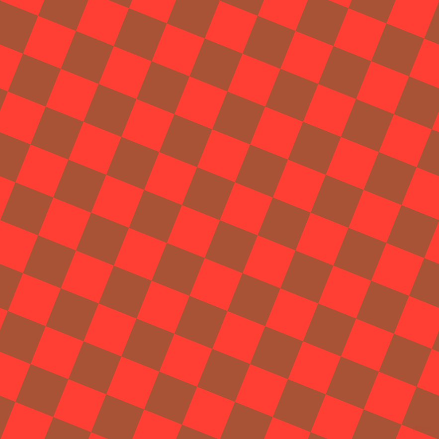 68/158 degree angle diagonal checkered chequered squares checker pattern checkers background, 82 pixel square size, Orange Roughy and Red Orange checkers chequered checkered squares seamless tileable