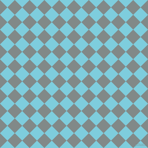 45/135 degree angle diagonal checkered chequered squares checker pattern checkers background, 35 pixel squares size, , Oslo Grey and Spray checkers chequered checkered squares seamless tileable