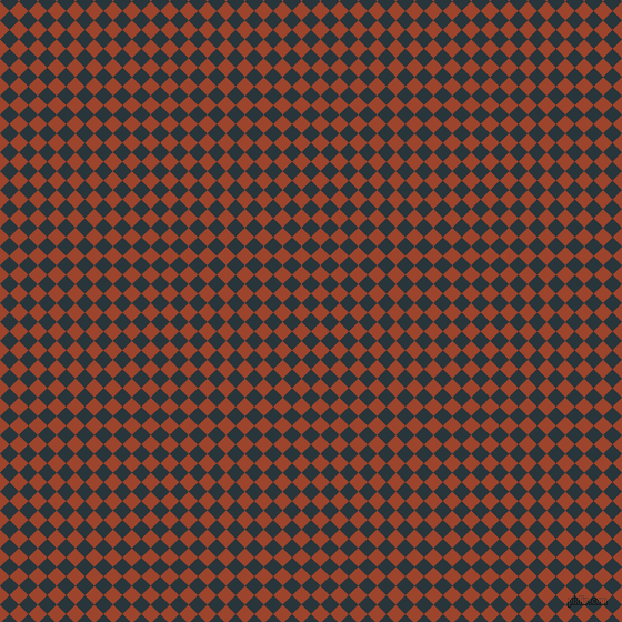 45/135 degree angle diagonal checkered chequered squares checker pattern checkers background, 12 pixel squares size, Oxford Blue and Rock Spray checkers chequered checkered squares seamless tileable