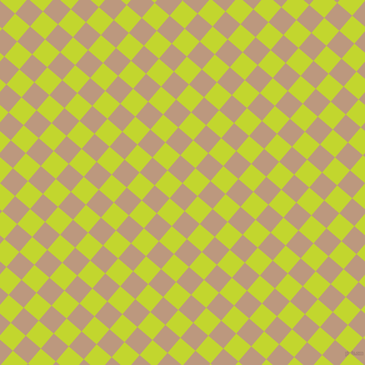 49/139 degree angle diagonal checkered chequered squares checker pattern checkers background, 39 pixel square size, Pale Taupe and Fuego checkers chequered checkered squares seamless tileable