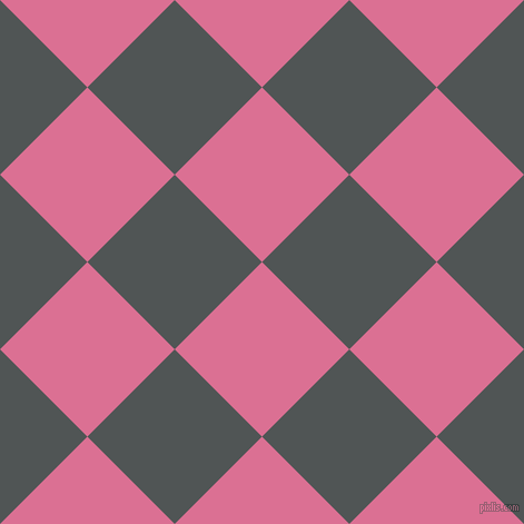 45/135 degree angle diagonal checkered chequered squares checker pattern checkers background, 111 pixel square size, , Pale Violet Red and Mako checkers chequered checkered squares seamless tileable