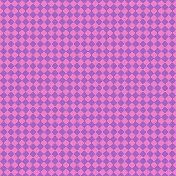 45/135 degree angle diagonal checkered chequered squares checker pattern checkers background, 20 pixel square size, , Persian Pink and Amethyst checkers chequered checkered squares seamless tileable