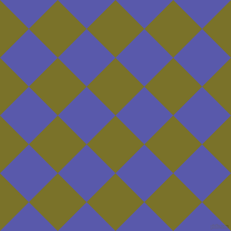 45/135 degree angle diagonal checkered chequered squares checker pattern checkers background, 82 pixel squares size, Pesto and Rich Blue checkers chequered checkered squares seamless tileable