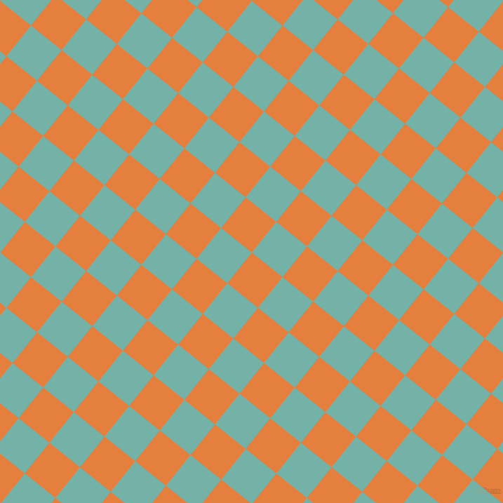 51/141 degree angle diagonal checkered chequered squares checker pattern checkers background, 56 pixel squares size, , Pizazz and Gulf Stream checkers chequered checkered squares seamless tileable
