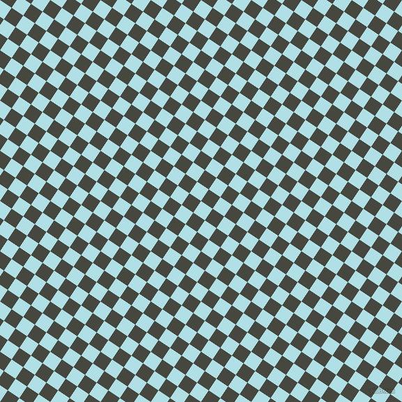 56/146 degree angle diagonal checkered chequered squares checker pattern checkers background, 20 pixel square size, , Powder Blue and Heavy Metal checkers chequered checkered squares seamless tileable