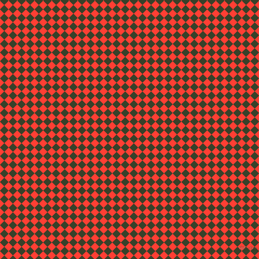 45/135 degree angle diagonal checkered chequered squares checker pattern checkers background, 12 pixel square size, , Red Orange and Seaweed checkers chequered checkered squares seamless tileable