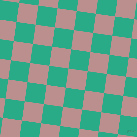82/172 degree angle diagonal checkered chequered squares checker pattern checkers background, 78 pixel squares size, , Rosy Brown and Jungle Green checkers chequered checkered squares seamless tileable