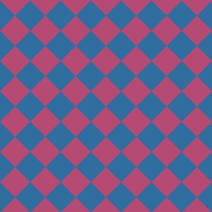 45/135 degree angle diagonal checkered chequered squares checker pattern checkers background, 69 pixel square size, , Royal Heath and Lochmara checkers chequered checkered squares seamless tileable