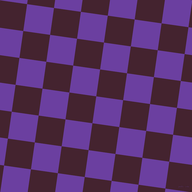 82/172 degree angle diagonal checkered chequered squares checker pattern checkers background, 89 pixel square size, Royal Purple and Castro checkers chequered checkered squares seamless tileable