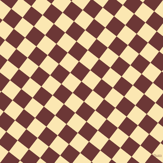 52/142 degree angle diagonal checkered chequered squares checker pattern checkers background, 47 pixel square size, , Sanguine Brown and Banana Mania checkers chequered checkered squares seamless tileable