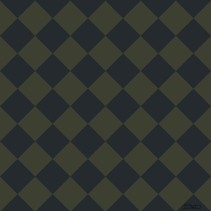 45/135 degree angle diagonal checkered chequered squares checker pattern checkers background, 50 pixel squares size, Scrub and Cinder checkers chequered checkered squares seamless tileable