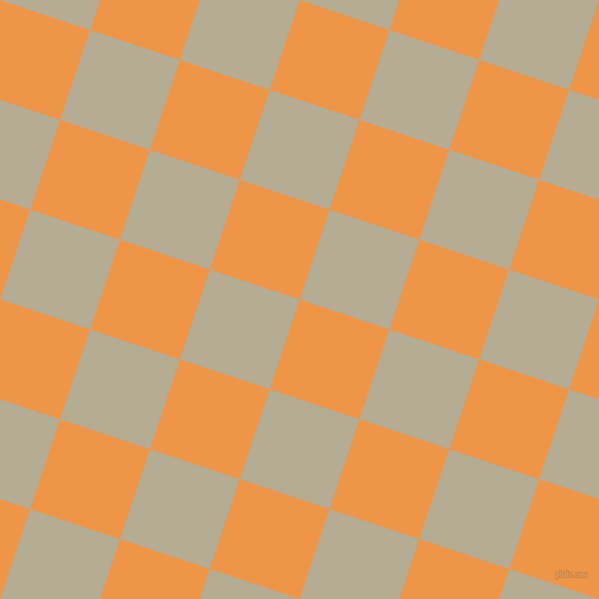72/162 degree angle diagonal checkered chequered squares checker pattern checkers background, 104 pixel square size, Sea Buckthorn and Bison Hide checkers chequered checkered squares seamless tileable