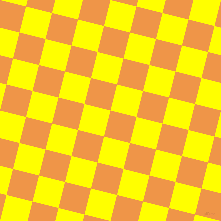 76/166 degree angle diagonal checkered chequered squares checker pattern checkers background, 93 pixel squares size, , Sea Buckthorn and Yellow checkers chequered checkered squares seamless tileable
