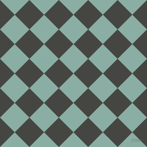 45/135 degree angle diagonal checkered chequered squares checker pattern checkers background, 68 pixel squares size, , Sea Nymph and Tuatara checkers chequered checkered squares seamless tileable