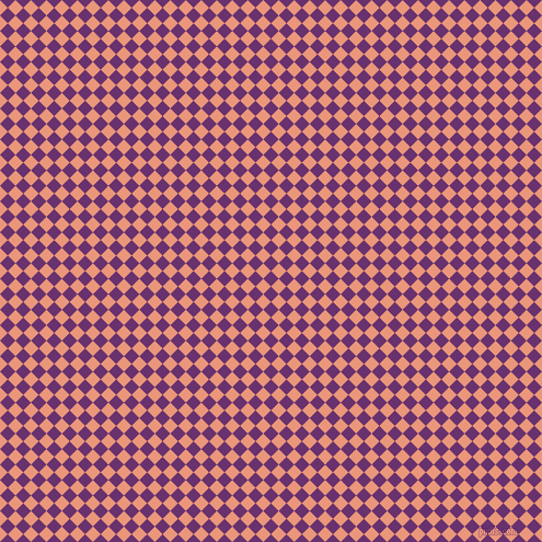 45/135 degree angle diagonal checkered chequered squares checker pattern checkers background, 10 pixel squares size, , Seance and Dark Salmon checkers chequered checkered squares seamless tileable