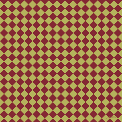 45/135 degree angle diagonal checkered chequered squares checker pattern checkers background, 19 pixel squares size, Shiraz and Olive Green checkers chequered checkered squares seamless tileable